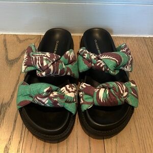 Claudie Pierrot Black Sandals with Fabric Straps